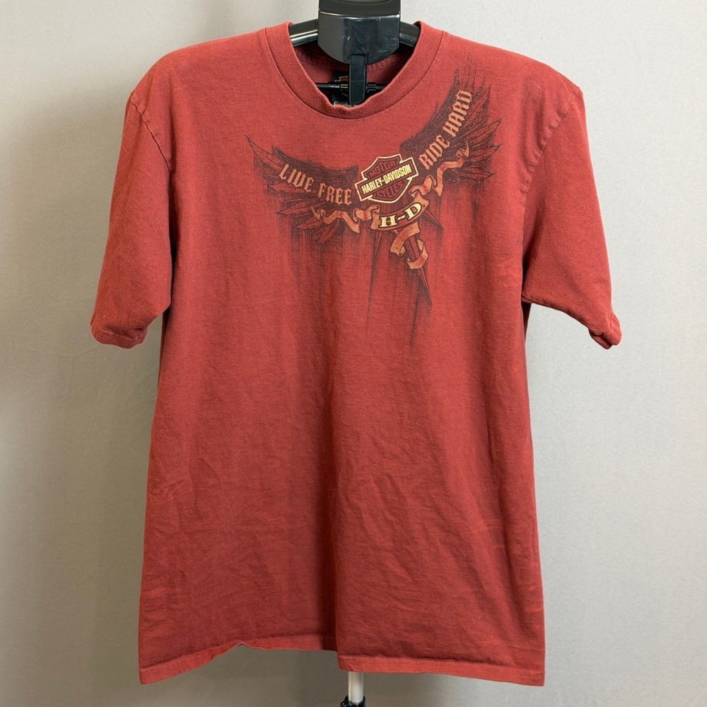 Harley-Davidson Shirt Mens XL Live Free Ride Hard Santo Domingo Biker Tee